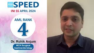 4th Rank AML INISS April 2024 MCH Surgical Gastroenterology Dr Rohik Anjum iniss [upl. by Tebasile]