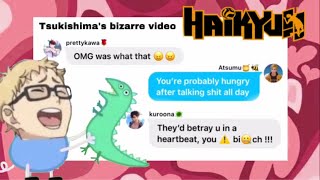 Tsukishima’s bizarre video  Kardashians Spoof  Haikyuu texts [upl. by Shute]