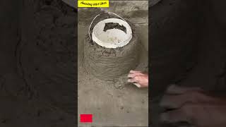 How to make a clay stoveprimitive technology mud stove mitti nonstickcookware [upl. by Gentille]