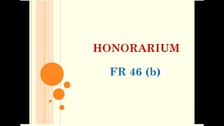 Honorarium to Government Employee [upl. by Heber462]