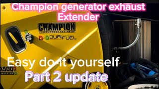 Champion generator exhaust extender part 2 rv life chapion fulltimerv [upl. by Yanetruoc]