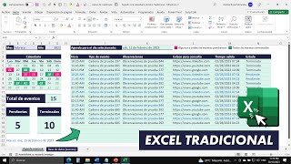 Cómo Hacer una AGENDA Automatizada con Calendario en EXCEL TRADICIONAL [upl. by Roxane]