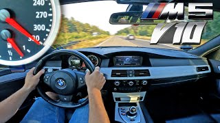 BMW M5 V10 E61 Touring is FASTER than its 330kmh SPEEDO [upl. by Gentry]