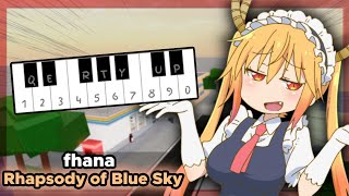 Miss Kobayashis Dragon Maid OP  quotRhapsody of Blue Skyquot  Simple Piano Cover Jujutsu Shenanigans [upl. by Georgiana]