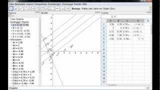 Die Tabellenansicht in Geogebra [upl. by Assennav]