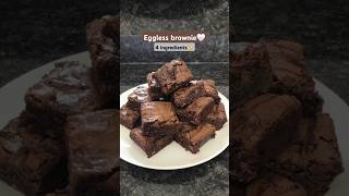 Eggless brownie with 4 ingredients🤎✨️ shortsfeed brownie trending ₹trendingshrts egglessbrownie [upl. by Esilrahc143]