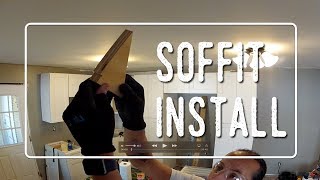 Installing Soffit above kitchen cabinets [upl. by Ogg931]