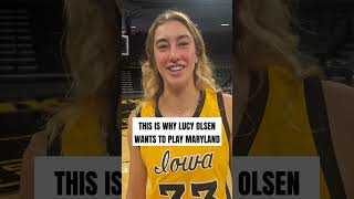 Lucy Olsen Wants To Play Maryland For This Reason shorts iowahawkeyes [upl. by Ydennek208]