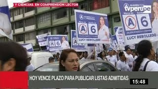 Elecciones Congresales 2020 este martes vence plazo para publicación de listas admitidas [upl. by Cressida]