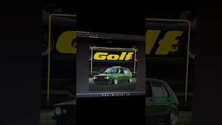 Golf Mk2 Poster design latvia graphicdesign cars poster [upl. by Annawik]