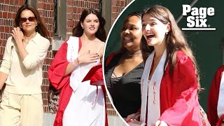 Suri Cruise celebrates high school graduation with mom Katie Holmes drops dad Tom’s last name [upl. by Aicnatsnoc]