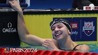 Kate Douglass comes out on top in loaded womens 100m freestyle field at Trials  NBC Sports [upl. by Mayce]