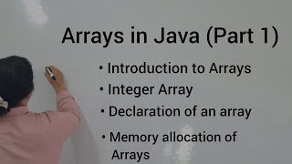 Arrays in Java Part1 [upl. by Marola114]