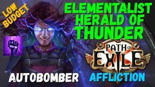 Updated 325 POB Elementalist Herald of Thunder Autobomber 4M DPS Low Budget Build PoE [upl. by Collimore]