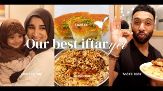 Amaya’s FIRST Hijab Making Egyptian Food  Arab Desserts For Iftar  Ramadan Vlog [upl. by Kopp]