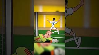 Ter Stegen and Neuer 💀 animation football shorts [upl. by Ahsoj]