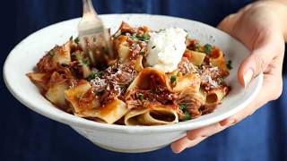 Slow Cooker Beef Ragu with Pappardelle [upl. by Enelrahs563]