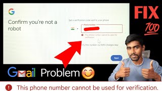 Fix This Phone Number Cannot be Used for Verification  gmail number verification problem pc [upl. by Mari]