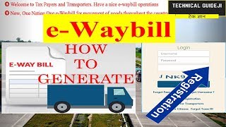 eWaybill Registration  How to Generate e Waybill [upl. by Addiel295]