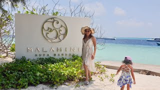 MALAHINI BEACH RESORT  KUDA BANDOS  MALDIVES  WALKING TOUR [upl. by Enilauqcaj947]