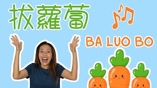 拔蘿蔔  Ba Luo Bo  Harvest Carrots  Kelly 老師唱兒歌  Mandarin Chinese Nursery Rhyme w Kelly Laoshi [upl. by Euseibbob]