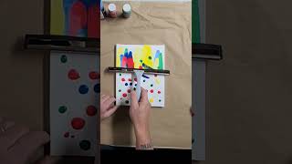 SQUEEGEE ACRYLIC PAINTING For Beginners squeegee diycrafts kidscraft dollartreecrafts [upl. by Marcoux698]