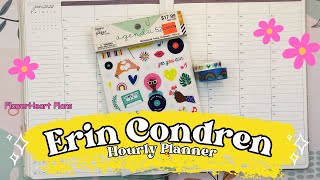 Erin Condren Hourly Planner Weekly Decoration  Plan with Me  Rainbow Stickers  June Weekly PWM [upl. by Tremaine]