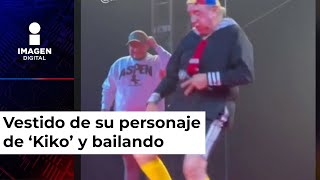 Carlos Villagrán bailando como ‘Kiko’ genera críticas en redes [upl. by Bowden897]