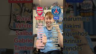 Arsenal vs PSG Debate ⚽️ shorts [upl. by Calloway]