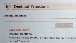 5th STD Math Workbook Chp 9 Decimal Fractions OmPrakashrn8hc [upl. by Ahsein]