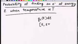 Mod02 Lec12 Equilibrium carrier statistics in semiconductors density of states fermi [upl. by Swamy]