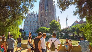 Barcelona City Walk  Sagrada Família to Hospital de Sant Pau in Catalonia Spain [upl. by Juieta]