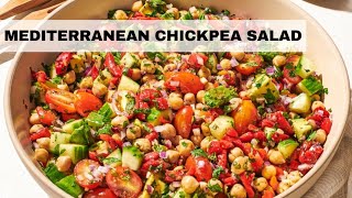 Mediterranean Chickpea Salad Recipe  Vegan Chickpea Salad [upl. by Naitsirt]