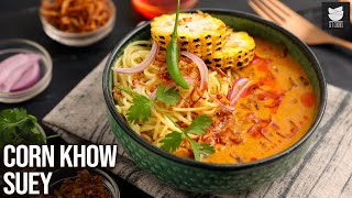 Corn Khow Suey Recipe  How To Make Veg Burmese Khow Suey  Veg Khow Suey  Chef Varun Inamdar [upl. by Federica750]