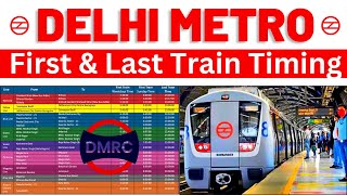 Delhi Metro Train Timings  Delhi metro first amp last train timings  Delhi metro timings sunday [upl. by Tarkany444]