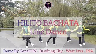 HILITO BACHATA  Line Dance  Beginner  Choreo by Sawina INA  January 2023 [upl. by Etnaid]