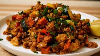 Chickpeas Quinoa and Lots Vegetables Stir Fry Recipe so Healthy  Vegetarian  Vegan [upl. by Bonacci]