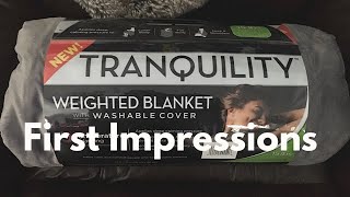 Weighted Blanket Review  First Impressions [upl. by Yderf682]