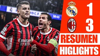 🔴 Real Madrid vs Ac Milan 13 Resumen y Goles  UEFA Champions League 202425 [upl. by Sama]