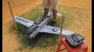 Phoenix Model Mentor T34 with DLE 30cc  Maiden flight [upl. by Vasilis]