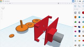 motorreductor para impresión 3D  Diseño en Tinkercad [upl. by Hpesoj248]