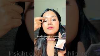 Highlighter as a eyeshadow 🤩 beautyhacks eyemakeup hack beauty [upl. by Leavy]