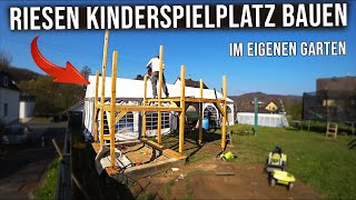 Riesen Kinderspielplatz im eigenen Garten bauen [upl. by Aramoj]