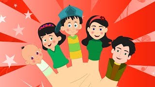 Finger Family  Nursery Rhyme with Lyrics [upl. by Eenolem606]