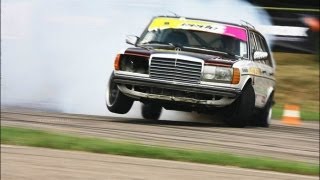 Legendary Diesel Mercedes W123  SCANIA turbine  Eastern European Drift Championship [upl. by Concordia]