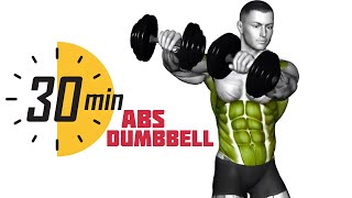 30 min abs workout with dumbbells [upl. by Leelah778]