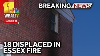 Fire displaces 18 Essex apartment residents [upl. by Venetis117]