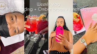 WEEKLY VLOG COME WME TO DO MY MICRO BLADING EYEBROWS  LUNCH DATE WMY FRIEND  LIFE LATELY amp MOR [upl. by Eeuqram]