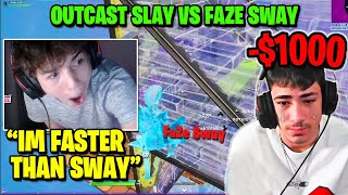 FaZe Sway vs Outcast Slay  INSANE 2V2 Creative Zone Wars [upl. by Nanerb]