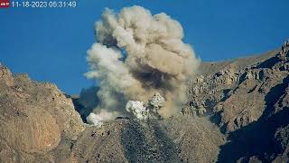 Yes that just happened Explosive eruption at Semeru Volcano Nov 18 2023 [upl. by Ayyidas]